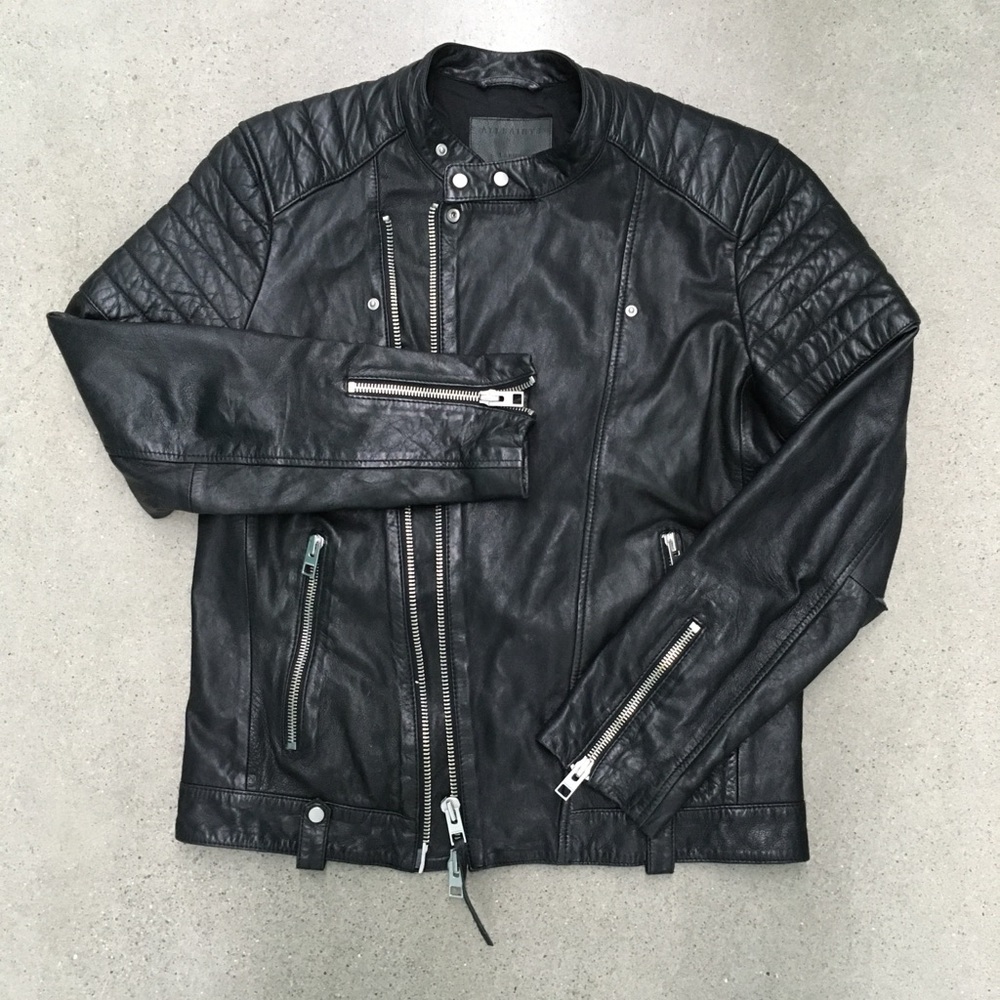 Men’s Large All Saints Leather Motorcycle Jacket